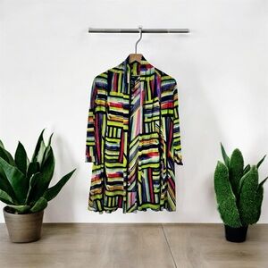 Ali Miles Abstract Multi-Colored Duster – Size L